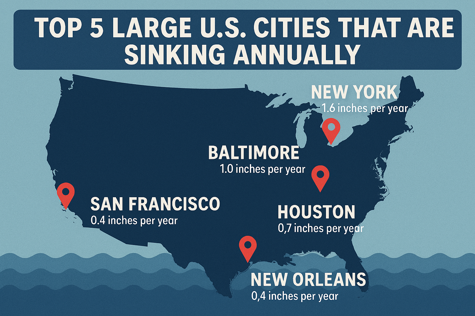 Top US Cities Sinking